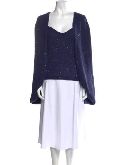 Pre-owned Hellessy V-neck Sweater W/ Tags In Blue