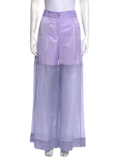 Pre-owned Hellessy Wide Leg Pants In Purple