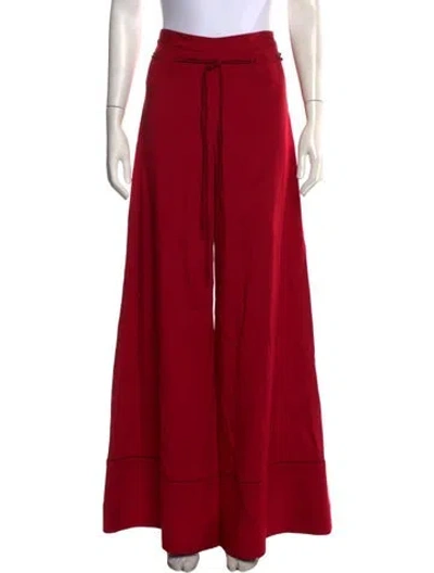 Pre-owned Hellessy Wide Leg Pants In Red