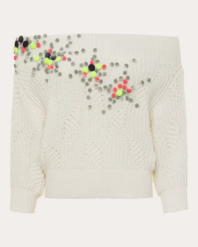 Hellessy Women's Alex Embellished Sweater In White