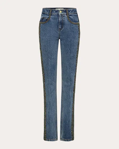 Hellessy Women's Arlo Beaded Skinny Jeans In Blue