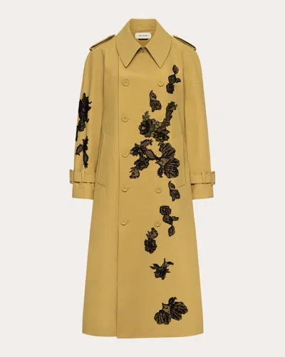 Hellessy Women's Vaughn Tattoo Lace Trench Coat In Neutral