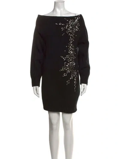 Pre-owned Hellessy Wool Mini Dress In Black