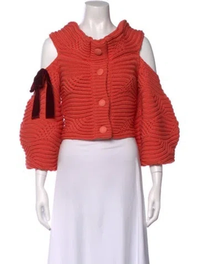 Pre-owned Hellessy Wool Scoop Neck Sweater In Orange