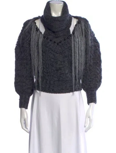 Pre-owned Hellessy Wool Turtleneck Sweater In Grey