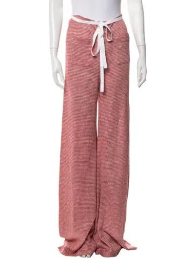 Pre-owned Hellessy Wool Wide Leg Pants In Pink