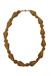 Hello Edie Women's Geo Necklace In Gold In Brown