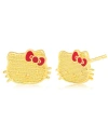 Hello Kitty 10k Gold Stud Earrings In Multi