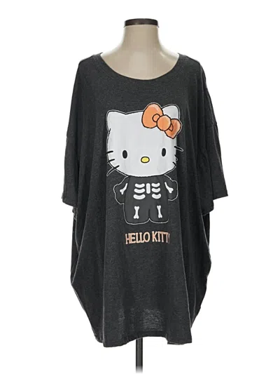 Pre-owned Hello Kitty 3/4 Sleeve T-shirt In Gray
