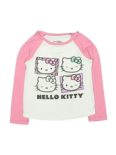 Pre-owned Hello Kitty Kids' 3/4 Sleeve T-shirt In Pink