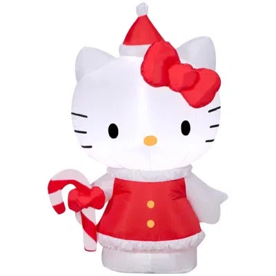 Hello Kitty Airblown Led  In Holiday Dress 4 Ft. Inflatable In White