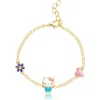 Hello Kitty And Friends 18kt Gold Plated Bracelet In Gold