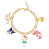 Hello Kitty And Friends Charm Bracelet In Gold