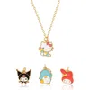 Hello Kitty & Friends Charm Set Diy With Necklace Chain In Gold