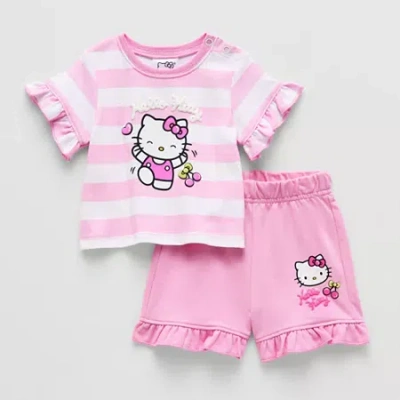 Hello Kitty Baby Girls  2-pc. Short Set In Pink