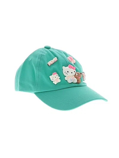 Pre-owned Hello Kitty Kids' Baseball Cap In Teal