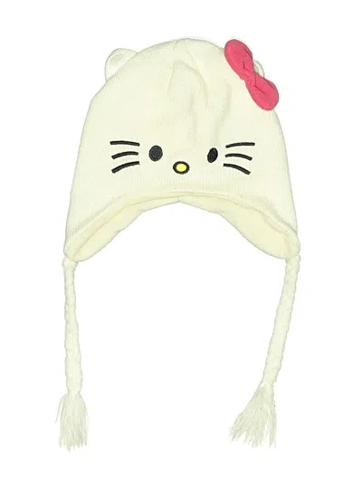 Pre-owned Hello Kitty Beanie Hat In Ivory