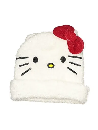 Pre-owned Hello Kitty Kids' Beanie Hat In White