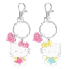 Hello Kitty Bff Keychain,  And Mimmy White, Set Of 2 In Metallic