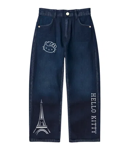 Hello Kitty Kids' Big Girls Denim Jeans In Blue