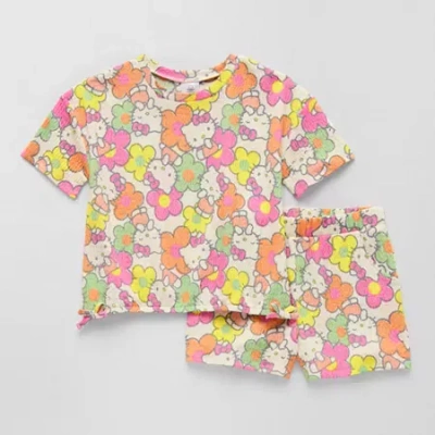 Hello Kitty Big Kid Girls 2-pc. Short Set In Sand
