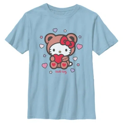 Hello Kitty Kids' Boy's  Cute Valentine Bear  Graphic T-shirt In Blue
