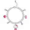 Hello Kitty Charm Hearts Bracelet In Metallic
