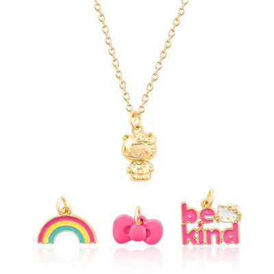 Hello Kitty Kids'  Charm Set With Necklace Chain In Multi