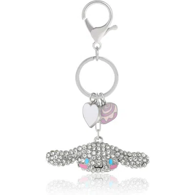 Hello Kitty Cinnamoroll Crystal Keychain With Candy & Heart Charms In Metallic