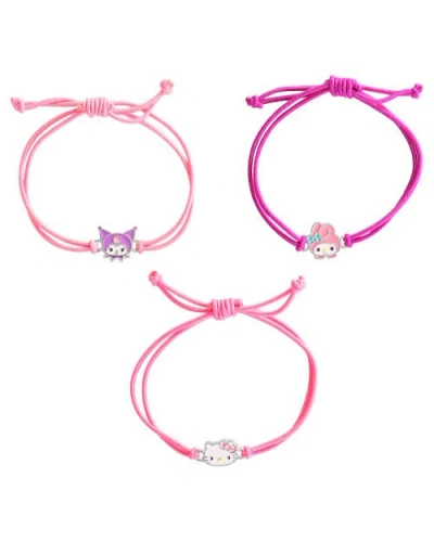 Hello Kitty Kids' Cord Bracelet With Kuromi, My Melody, , 3 Piece Set In Multi