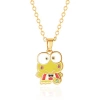 Hello Kitty Enamel Kerropi 3d Pendant, 16+ 2'' Chain In Gold
