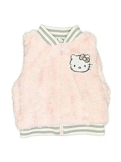 Pre-owned Hello Kitty Kids' Faux Fur Vest In Pink