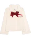 Hello Kitty Girls 2t-6x Front Button Collar Plush Jacket In White