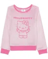 Hello Kitty Girls 7-14 Long Sleeve Debossed Pull-on Sweater In Pink