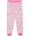 Hello Kitty Girls 7-14 Debossed Plush Jogger Pants In Pink