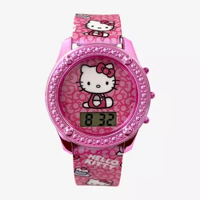 Hello Kitty Kids' Girls Digital Multicolor Strap Watch Hk4333jc In Pink