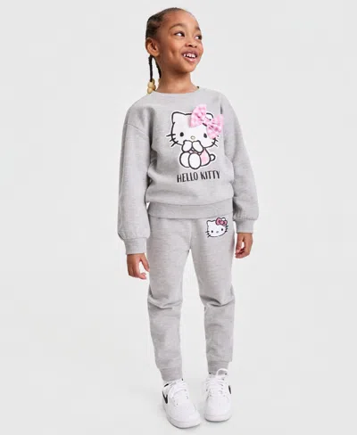 Hello Kitty Kids' Girls Toddler 2t-4t 5-6x 2-pc. Top & Fleece Jogger Set In Gray