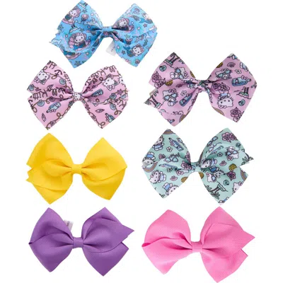 Hello Kitty Kids'  Hair Bow 7-piece Set Sanrio Hair Accessories In Multi