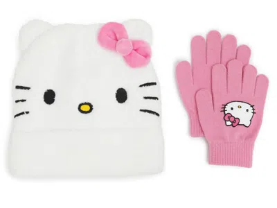 Hello Kitty Kids' Beanie & Glove Set In Multi