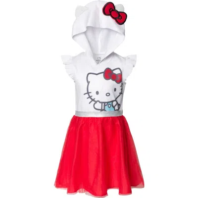 Hello Kitty Kids'  Hooded Tutu Dress In White