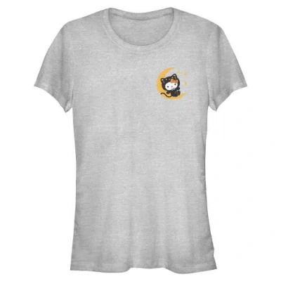 Hello Kitty Junior's  Black Cat Costume Party Graphic T-shirt In Gray
