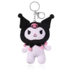 Hello Kitty Kruomi Plush Bag Charm Keychain In Black