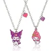 Hello Kitty Kuromi And My Melody Necklace Set In Metallic