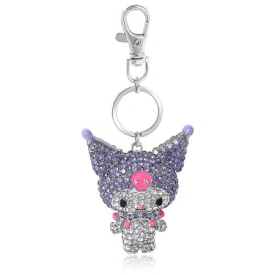 Hello Kitty Kids'  Kuromi Crystal Keychain Bag Travel Charm In Metallic