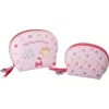 Hello Kitty Large And Small Dome Cosmetic Travel Bag Set In Brown