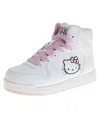 Hello Kitty Little And Big Girls Lace Up High Top Sneakers In White