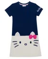 Hello Kitty Little Girls Short Sleeve Shift Dress In Blue