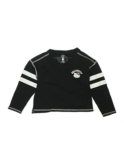 Pre-owned Hello Kitty Kids' Long Sleeve Henley Shirt In Black