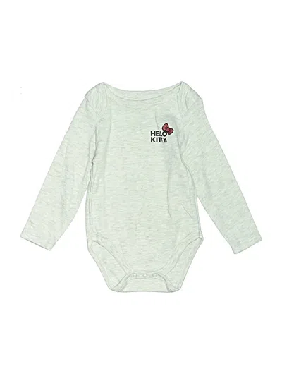Pre-owned Hello Kitty Babies' Long Sleeve Onesie In Green