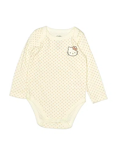 Pre-owned Hello Kitty Babies' Long Sleeve Onesie In Ivory